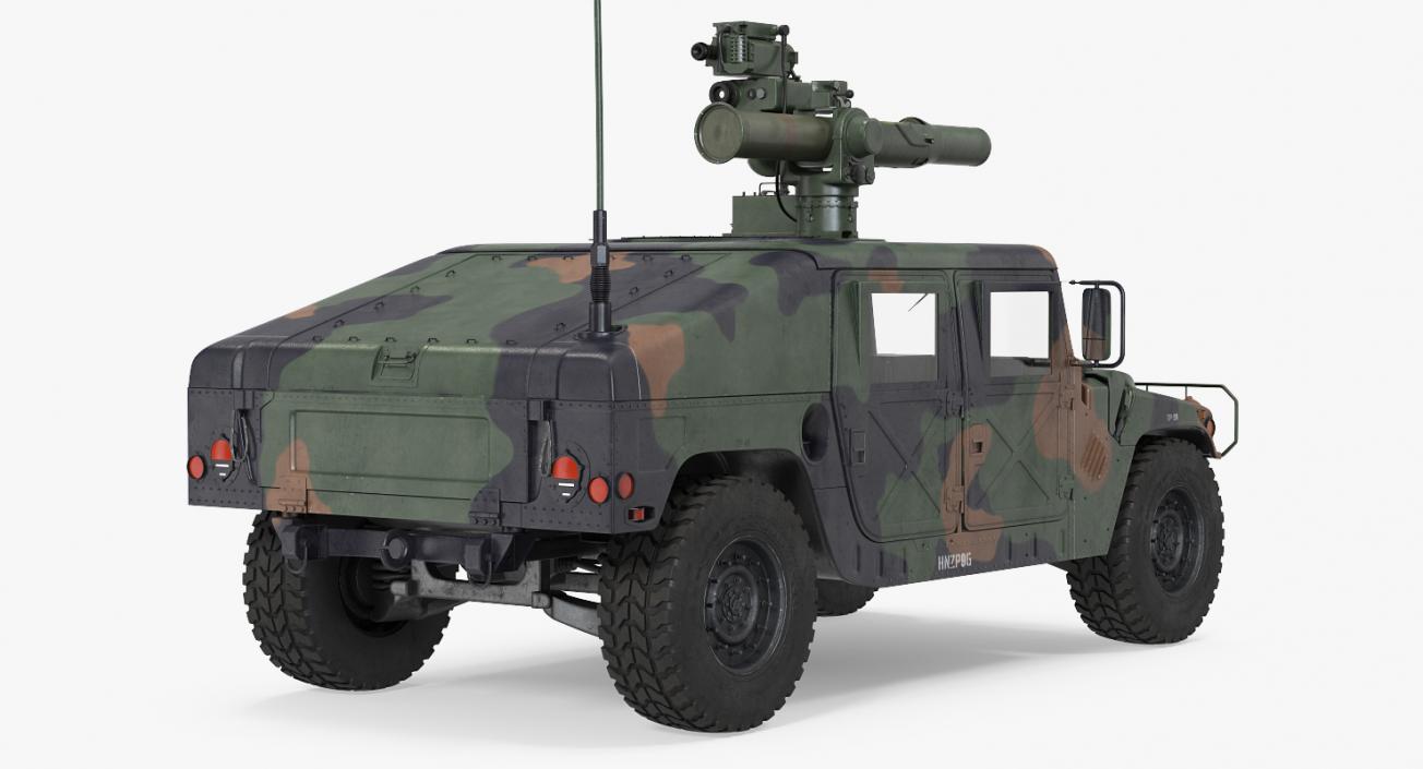 3D model HMMWV TOW Missile Carrier M966 Camo