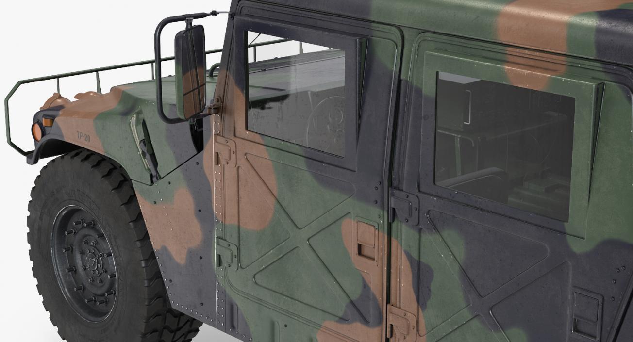 3D model HMMWV TOW Missile Carrier M966 Camo