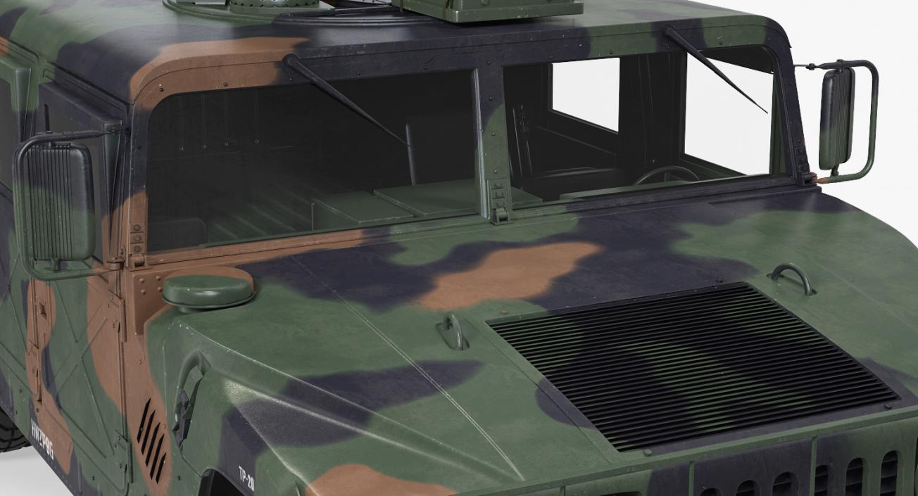 3D model HMMWV TOW Missile Carrier M966 Camo