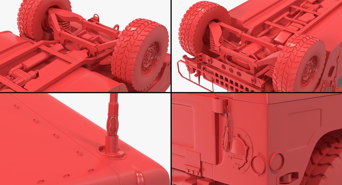 3D model HMMWV TOW Missile Carrier M966 Camo