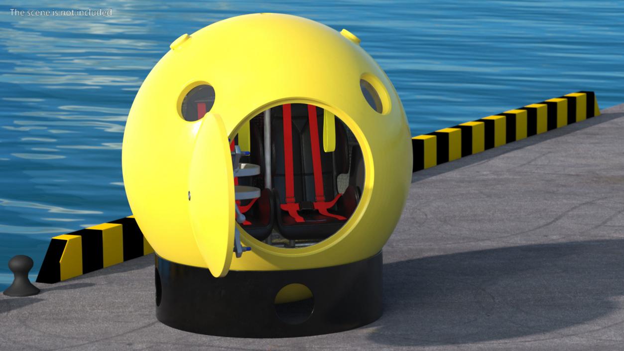 3D Tsunami Escape Pod Generic Rigged model