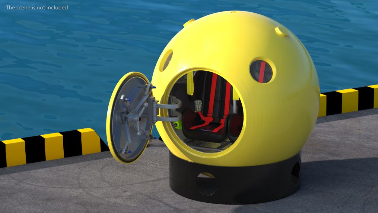 3D Tsunami Escape Pod Generic Rigged model