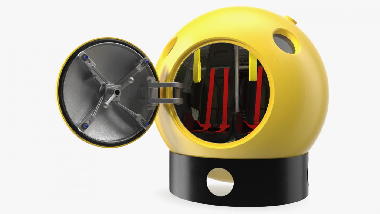 3D Tsunami Escape Pod Generic Rigged model