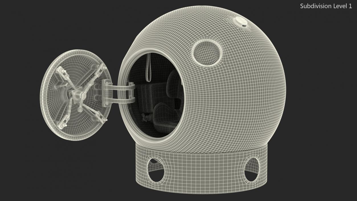 3D Tsunami Escape Pod Generic Rigged model