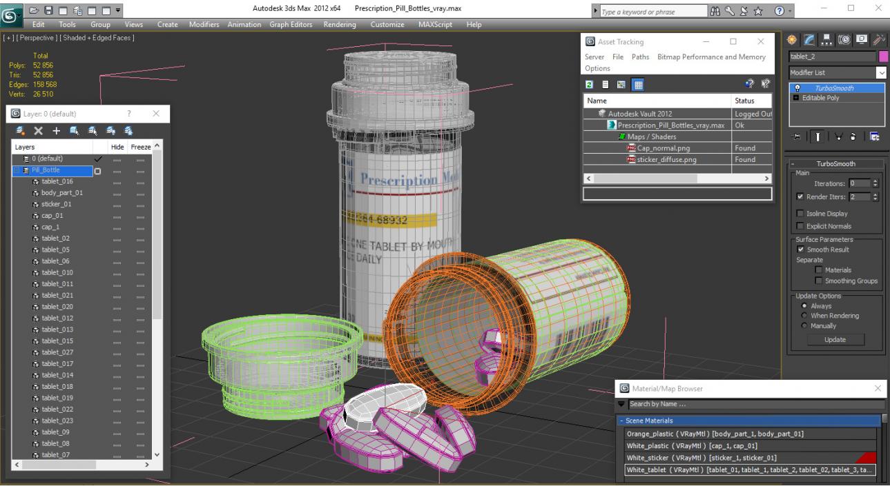 3D model Prescription Pill Bottles