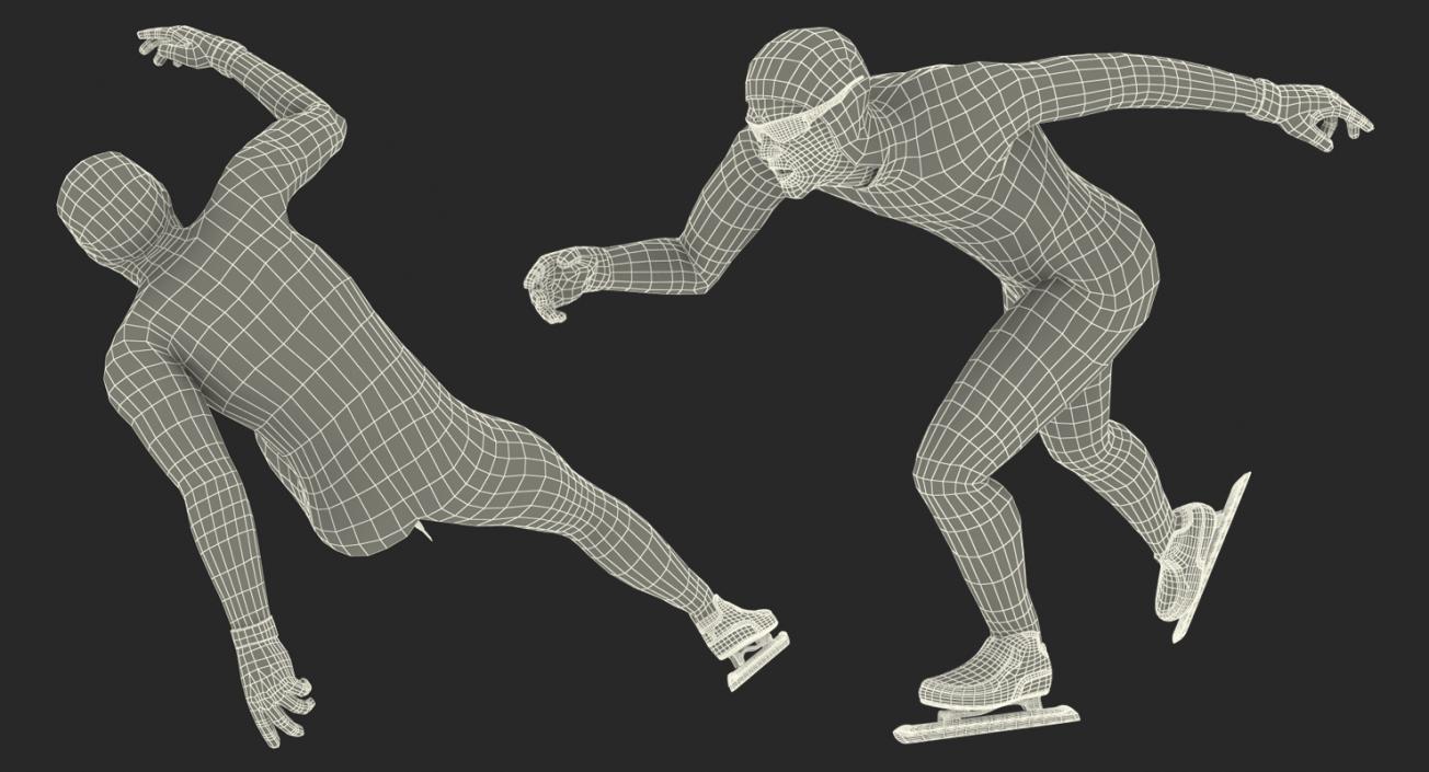 Speed Skater Generic Rigged 3D