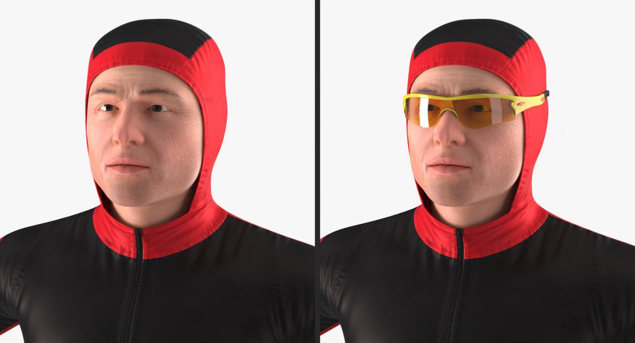 Speed Skater Generic Rigged 3D