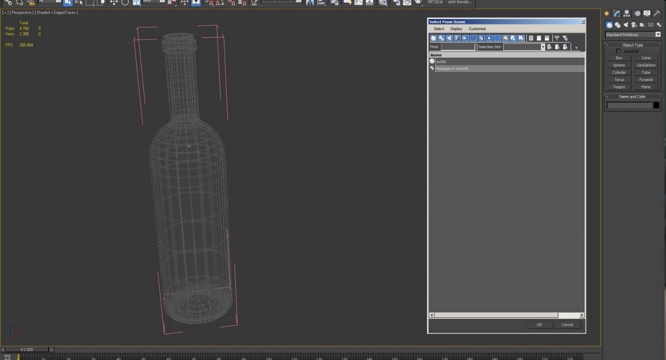 Clear Wine Bottle 3D