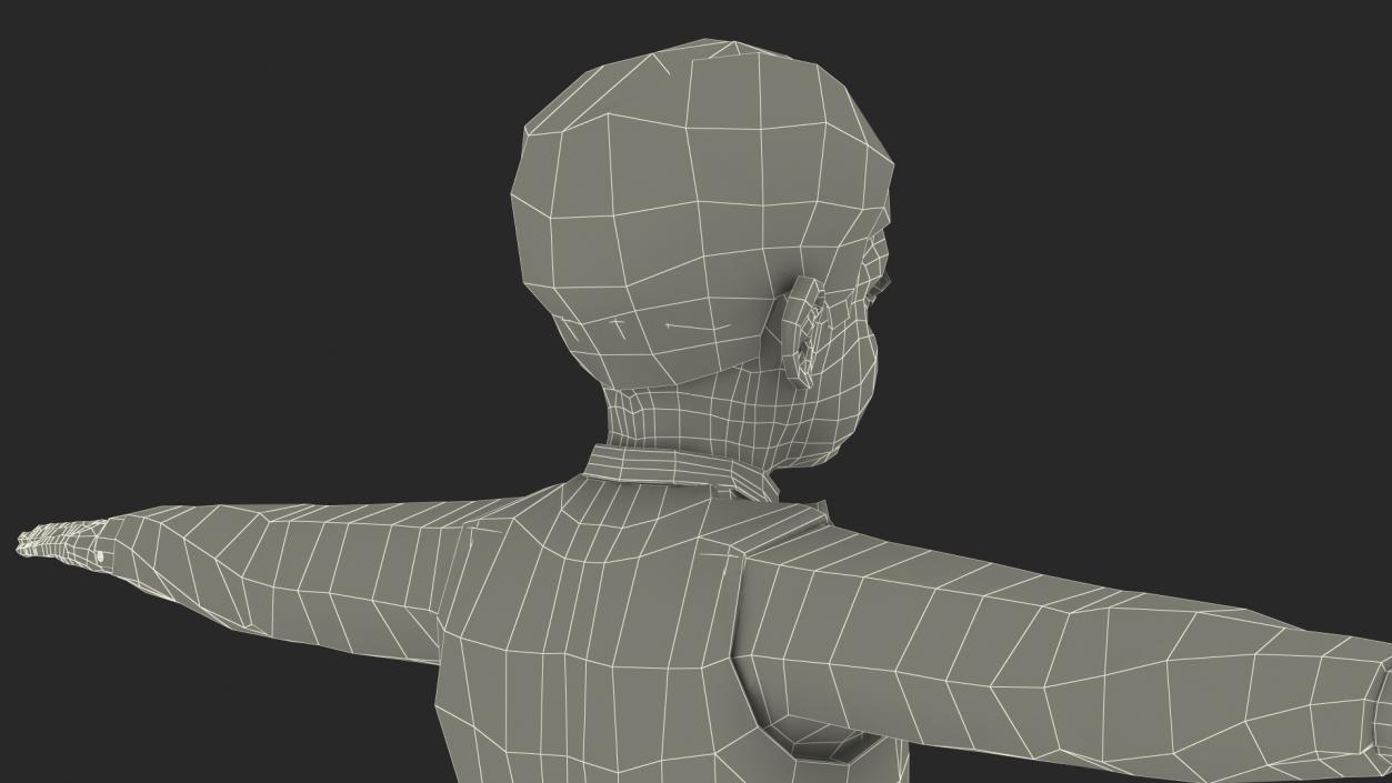 3D Child Boy Party Style Rigged model