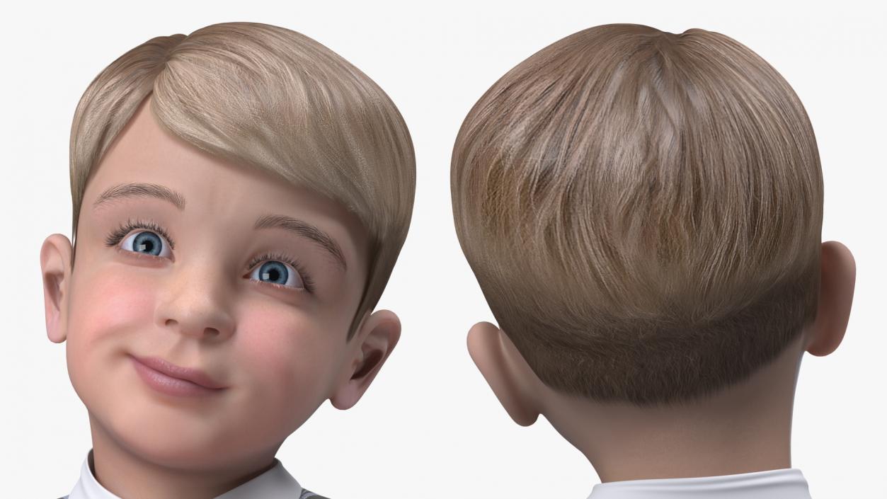 3D Child Boy Party Style Rigged model