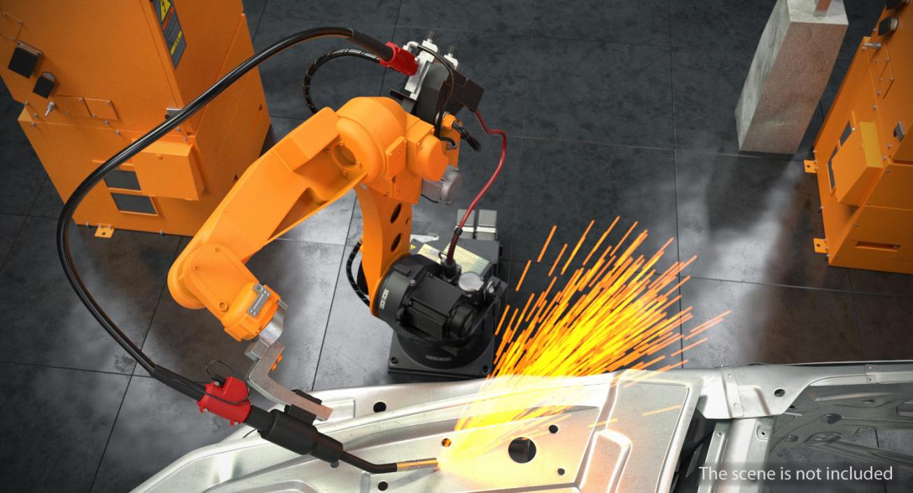 Generic Welding Robot with Power Supply 3D model