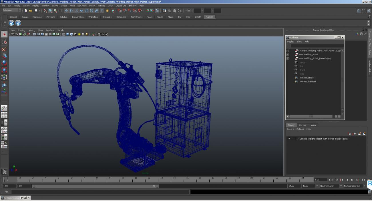 Generic Welding Robot with Power Supply 3D model