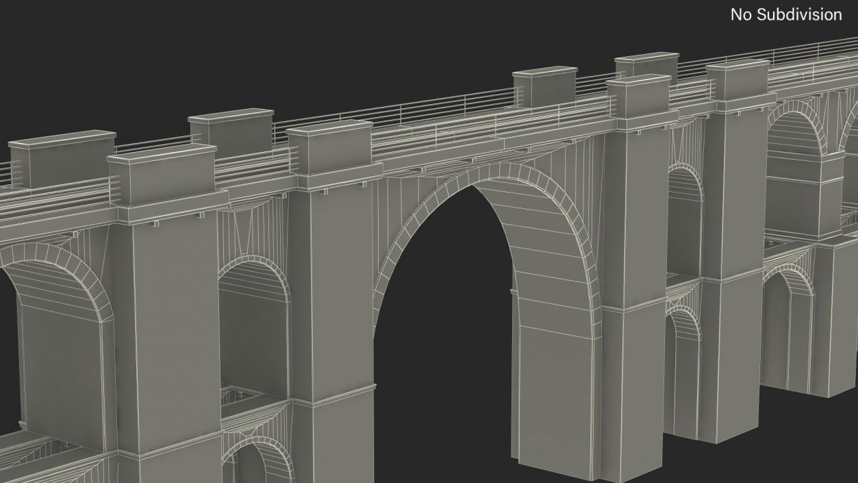 3D model Brick Railway Bridge