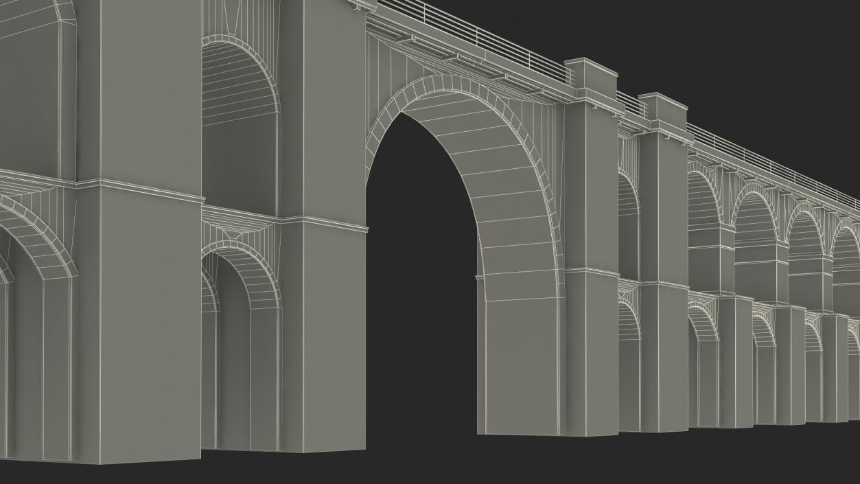 3D model Brick Railway Bridge