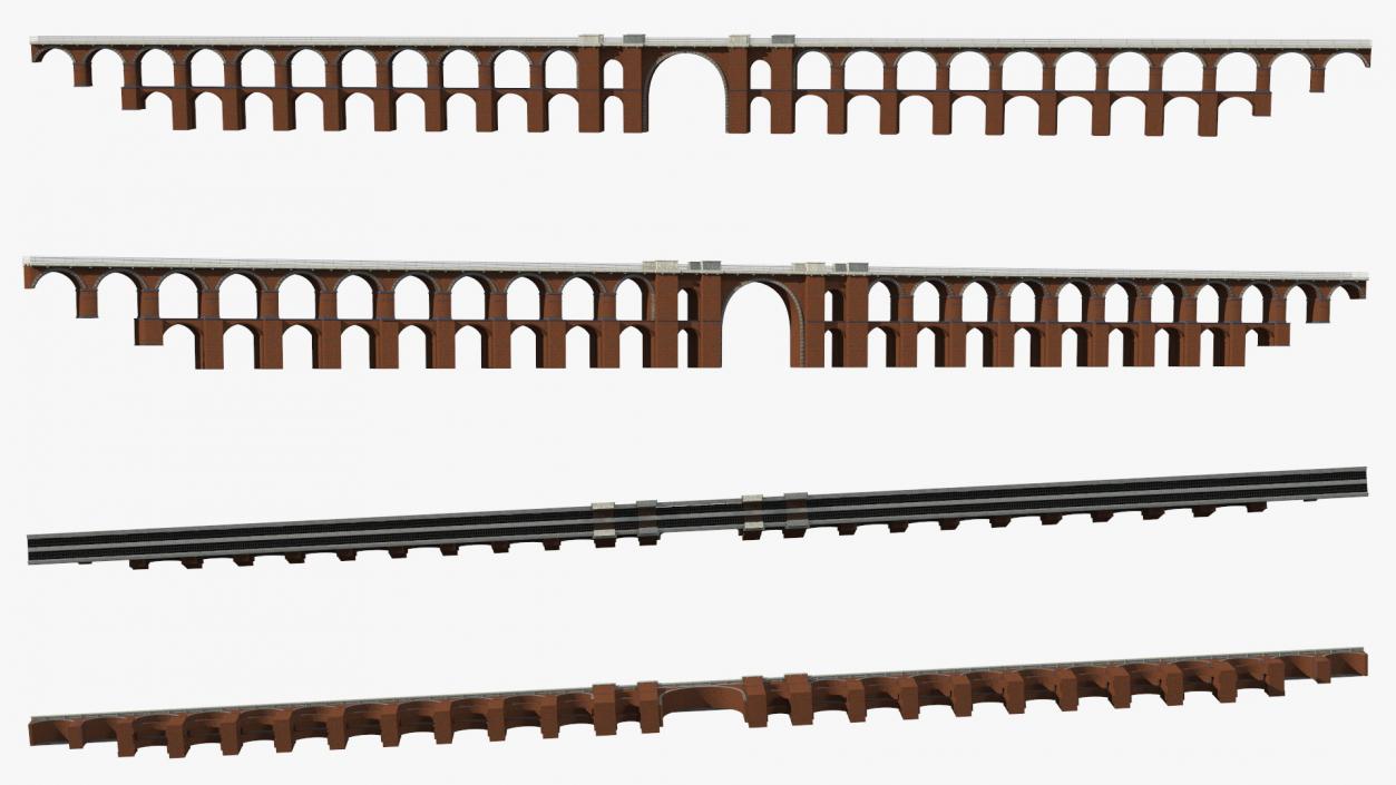 3D model Brick Railway Bridge