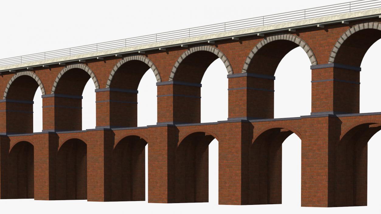 3D model Brick Railway Bridge