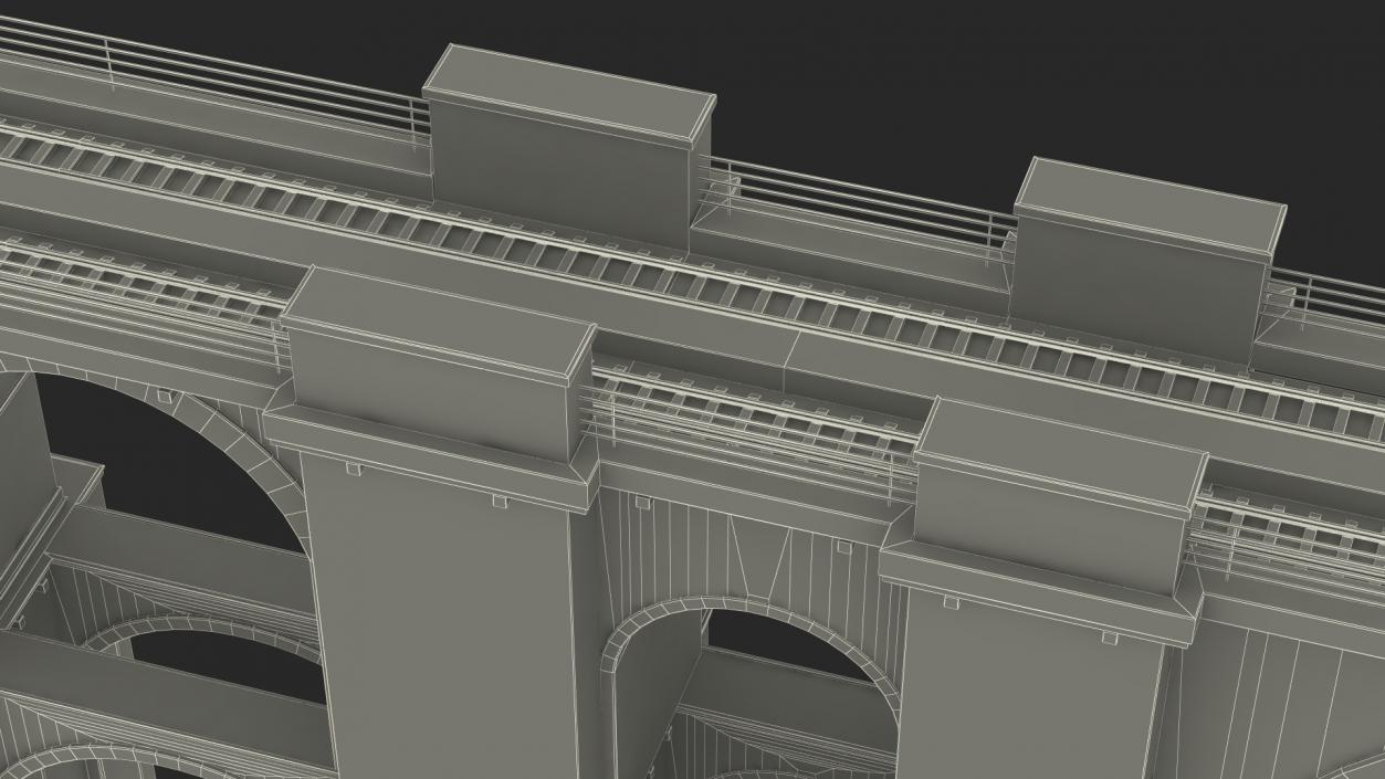 3D model Brick Railway Bridge