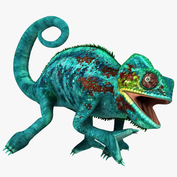 Panther Chameleon Rigged 3D model