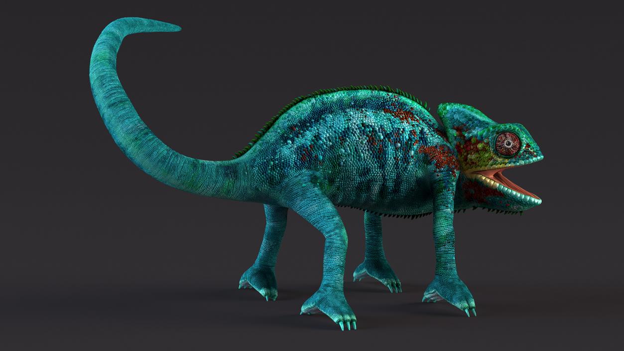 Panther Chameleon Rigged 3D model