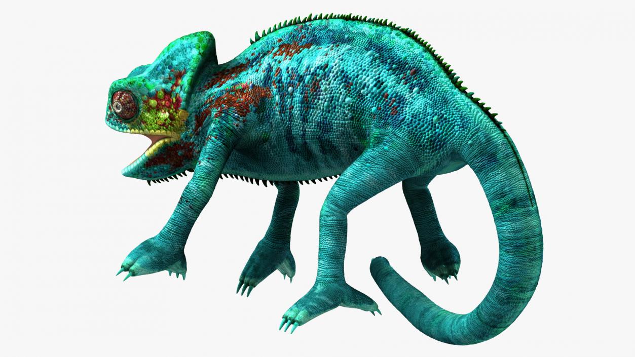 Panther Chameleon Rigged 3D model