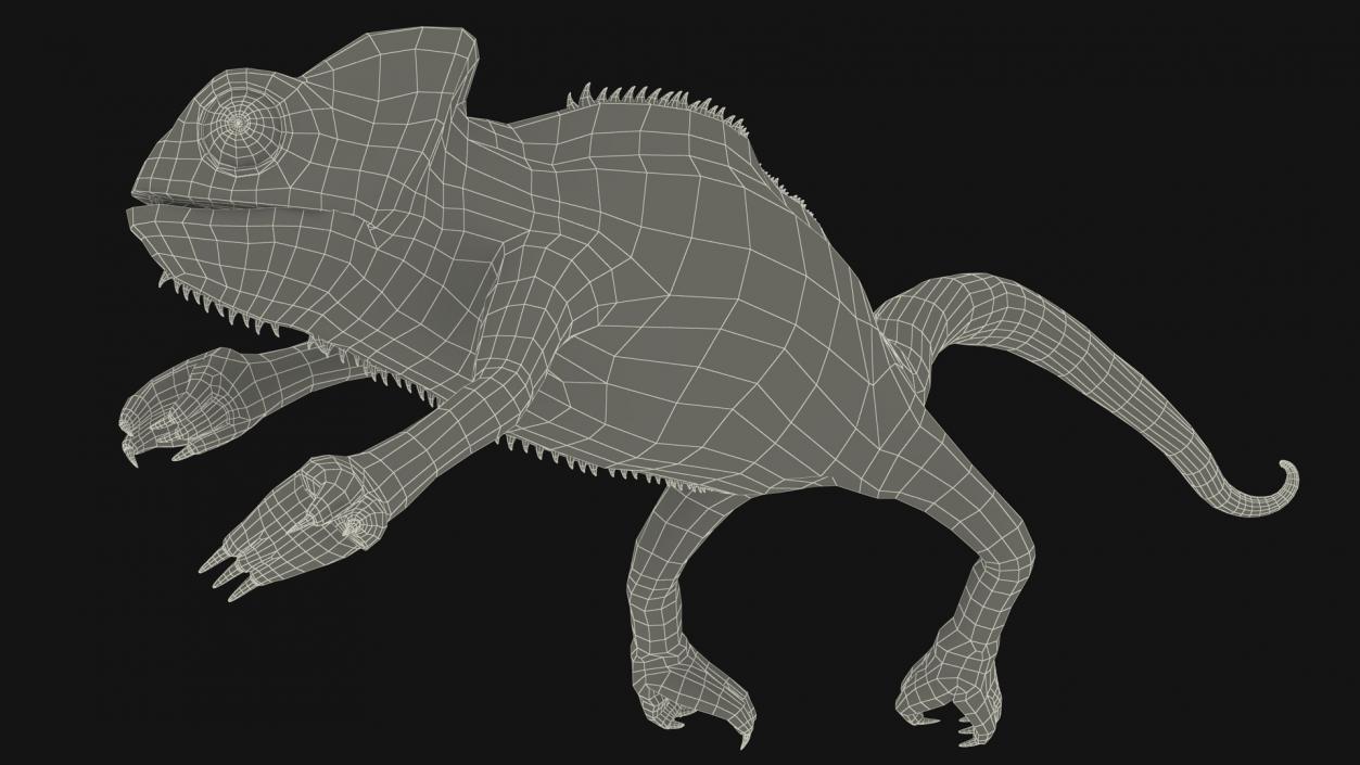 Panther Chameleon Rigged 3D model