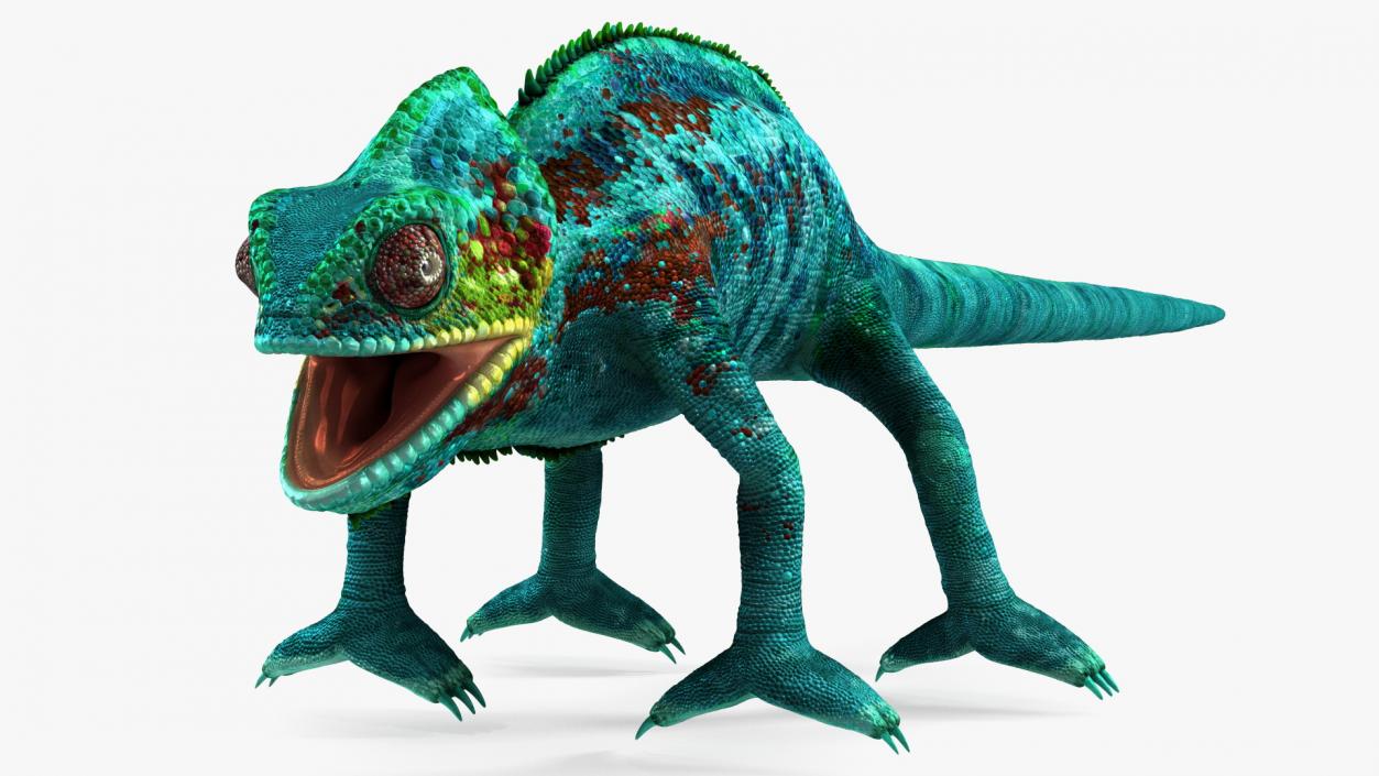 Panther Chameleon Rigged 3D model