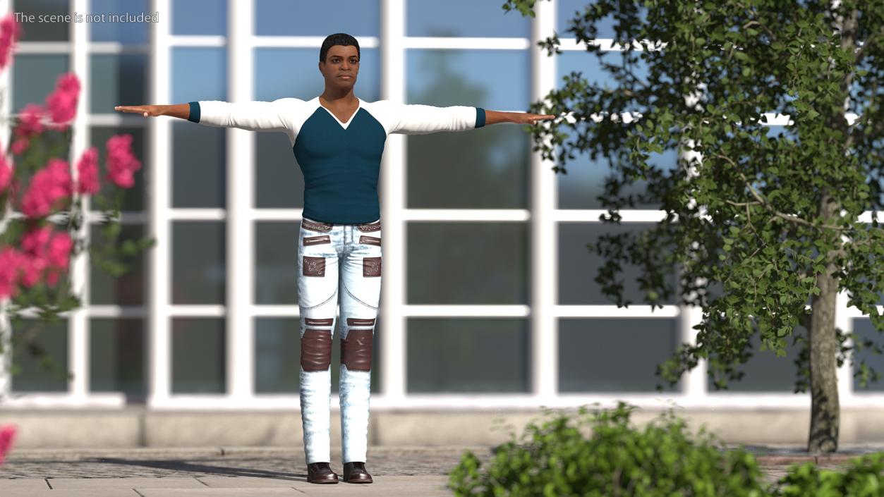 Light Skin City Style Man T Pose 3D