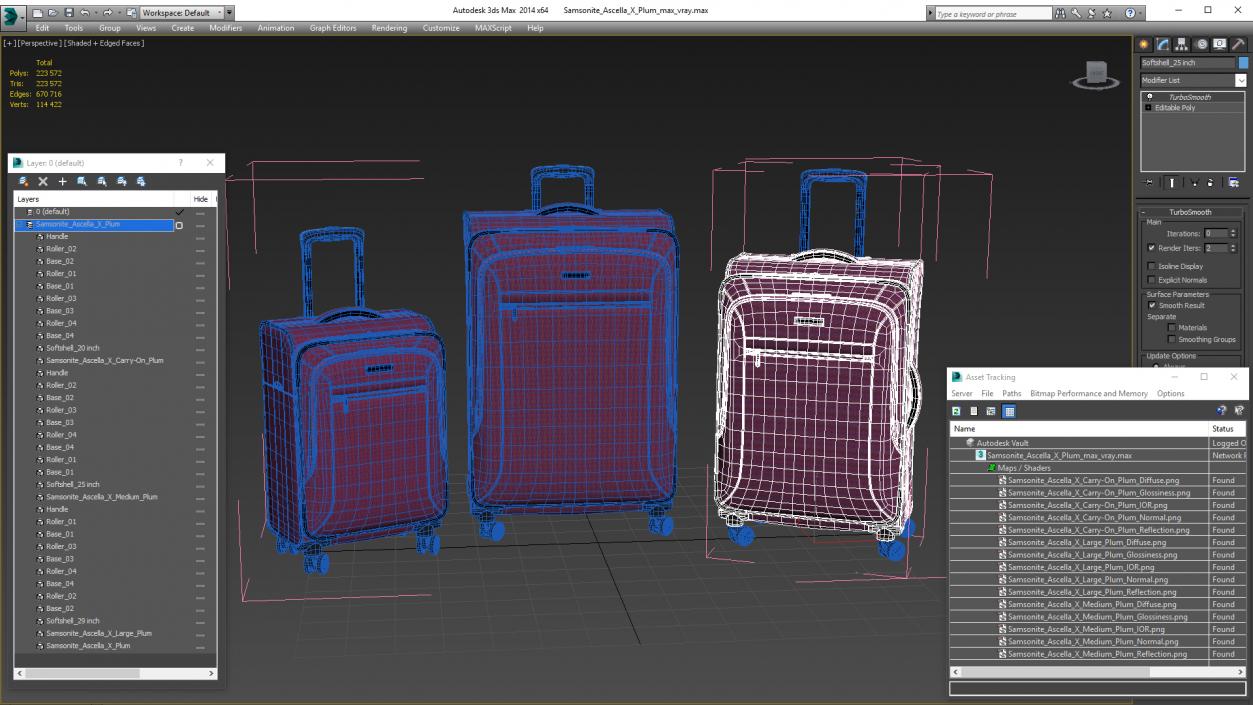 Samsonite Ascella X Plum 3D model