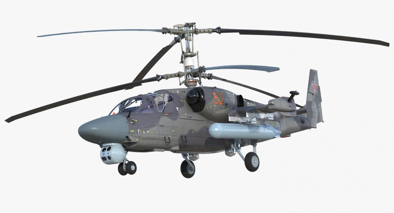 Attack Helicopter KA52 Black Shark Hokum A 3D