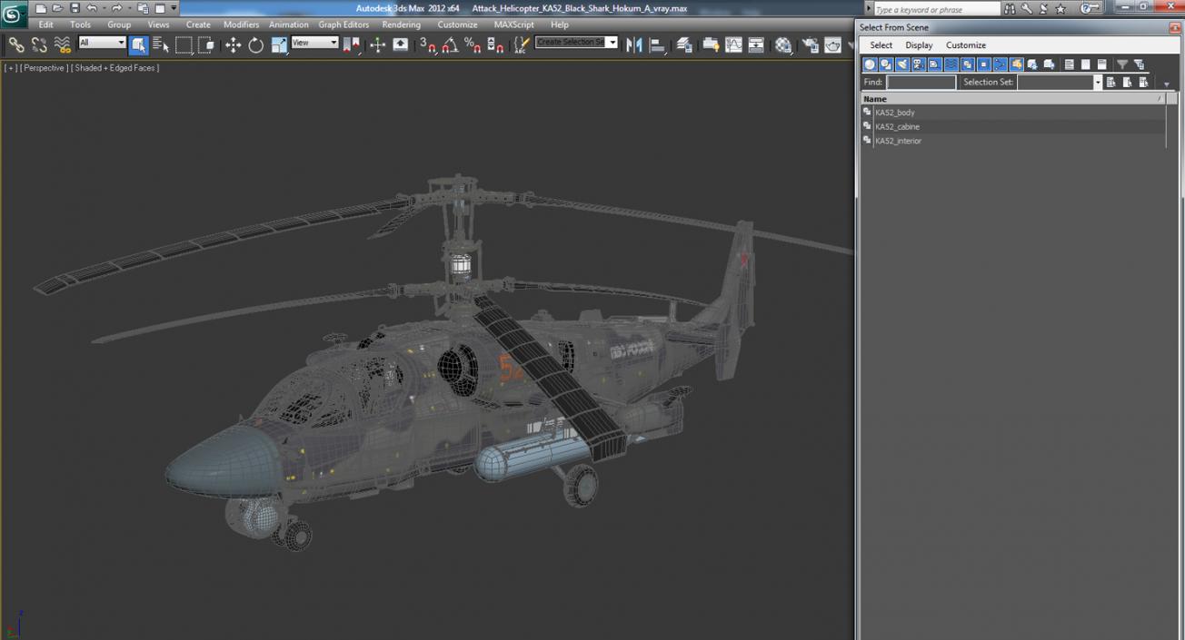 Attack Helicopter KA52 Black Shark Hokum A 3D