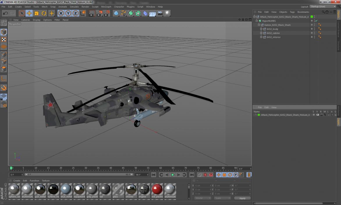 Attack Helicopter KA52 Black Shark Hokum A 3D