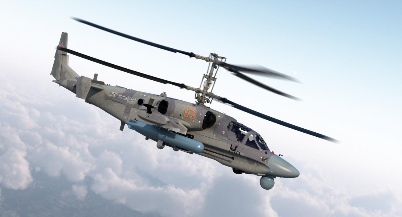 Attack Helicopter KA52 Black Shark Hokum A 3D