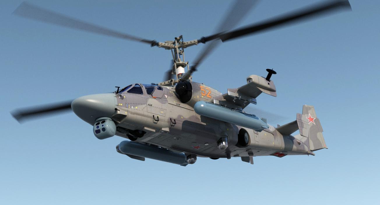 Attack Helicopter KA52 Black Shark Hokum A 3D