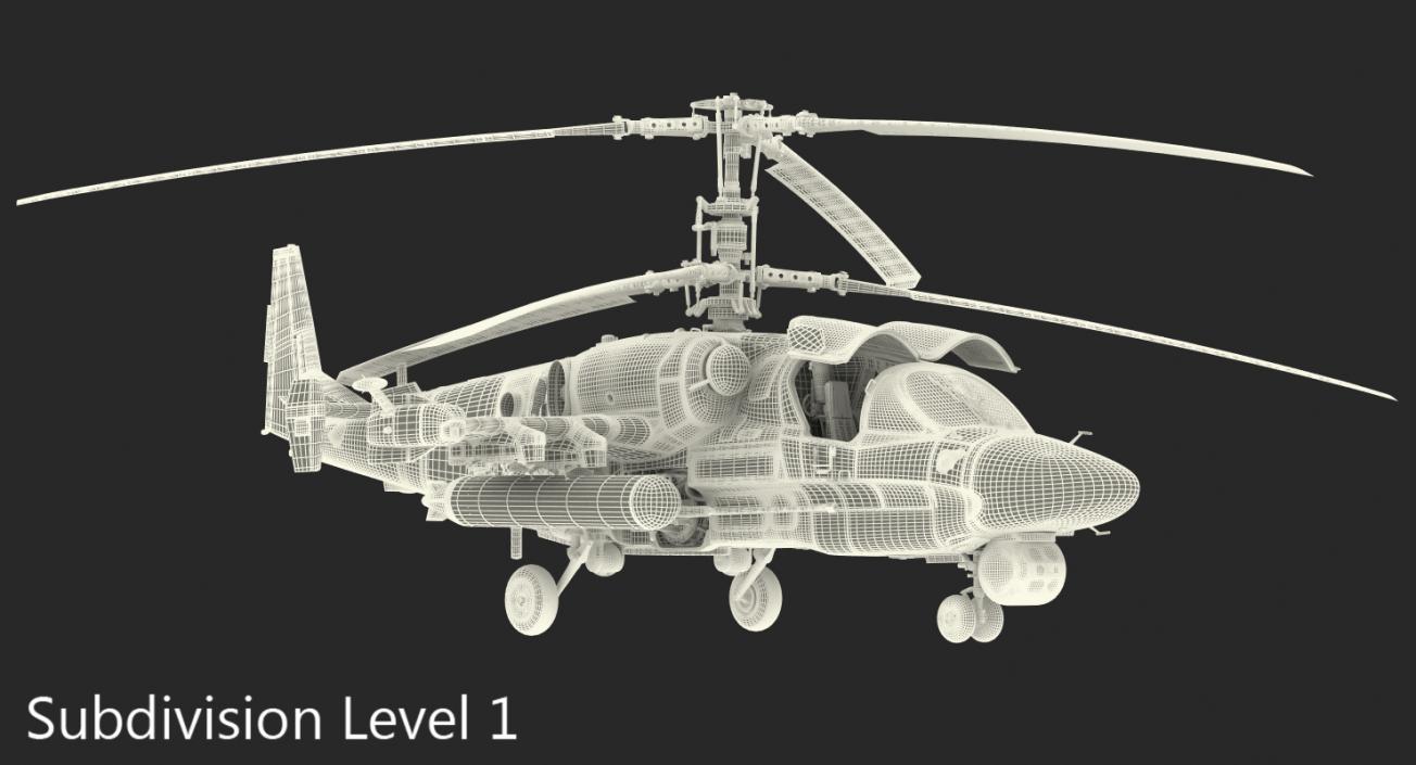 Attack Helicopter KA52 Black Shark Hokum A 3D