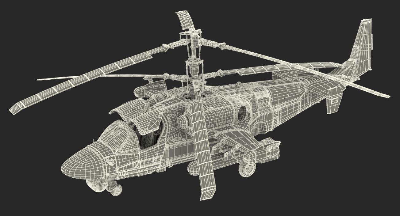 Attack Helicopter KA52 Black Shark Hokum A 3D