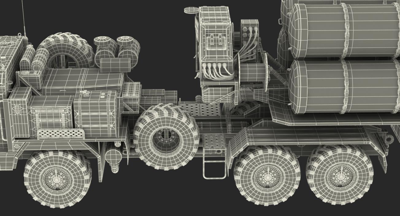 S-400 Triumf Launch Vehicle Rigged 3D model