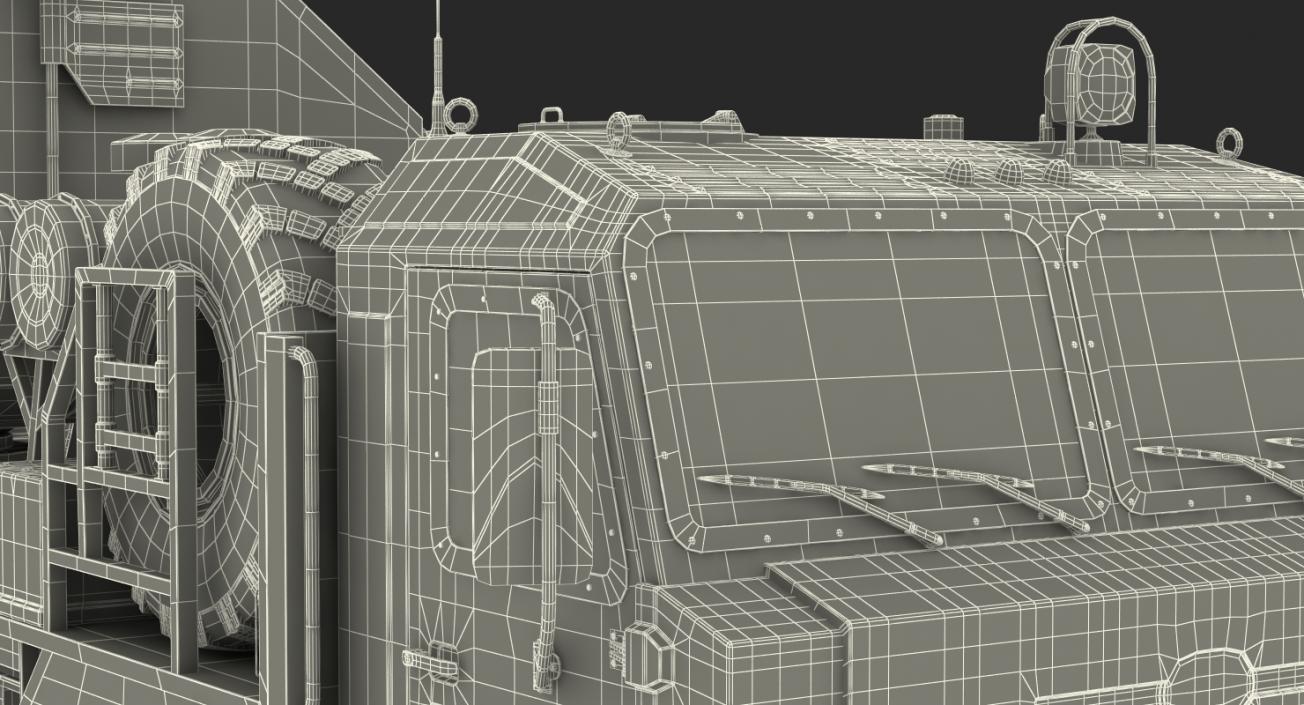 S-400 Triumf Launch Vehicle Rigged 3D model