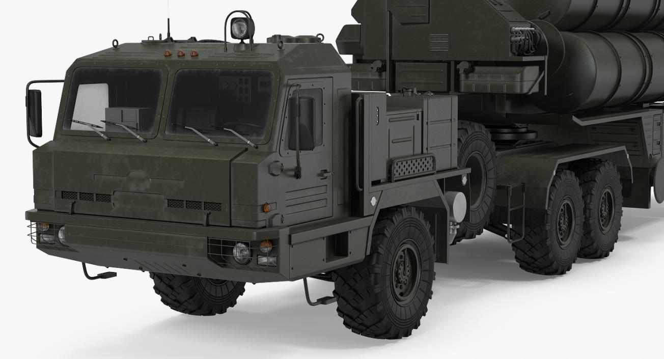 S-400 Triumf Launch Vehicle Rigged 3D model