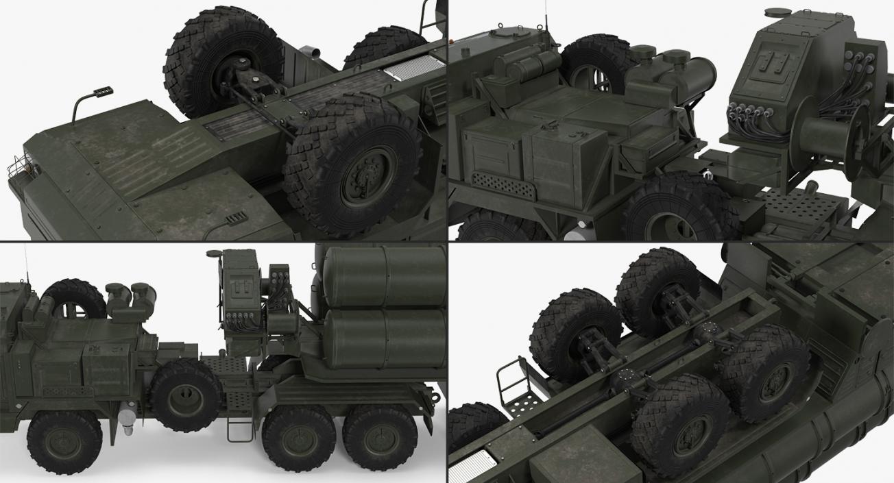 S-400 Triumf Launch Vehicle Rigged 3D model