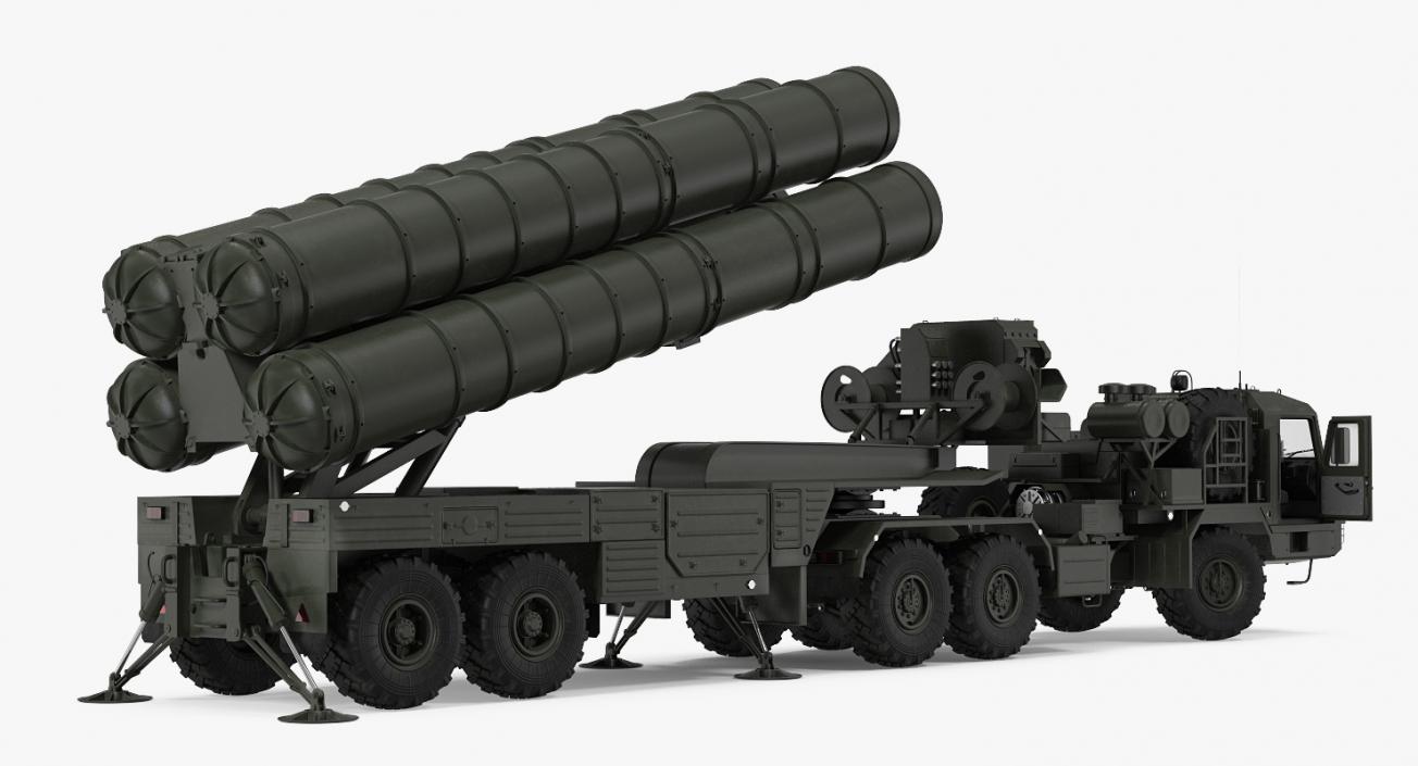 S-400 Triumf Launch Vehicle Rigged 3D model