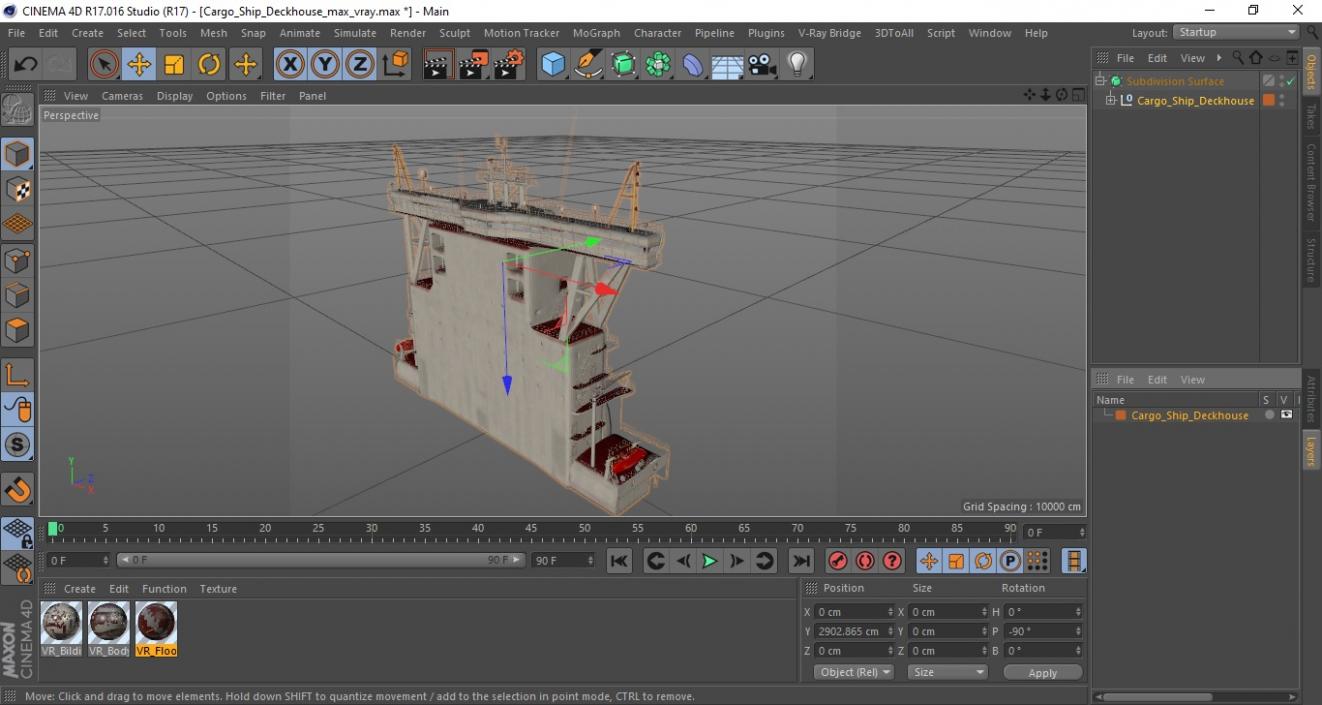 3D model Cargo Ship Deckhouse