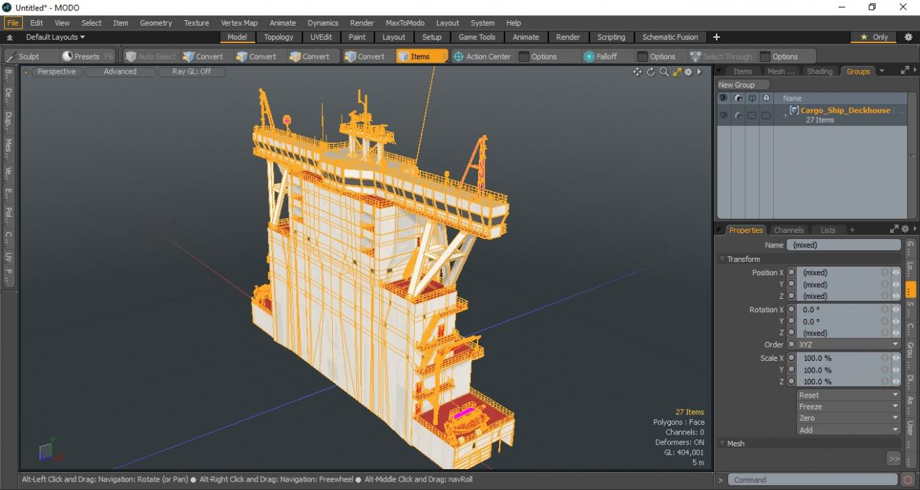 3D model Cargo Ship Deckhouse