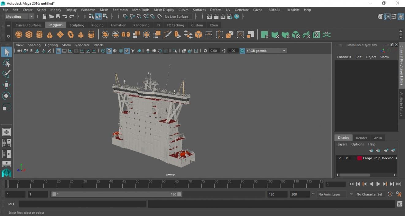 3D model Cargo Ship Deckhouse