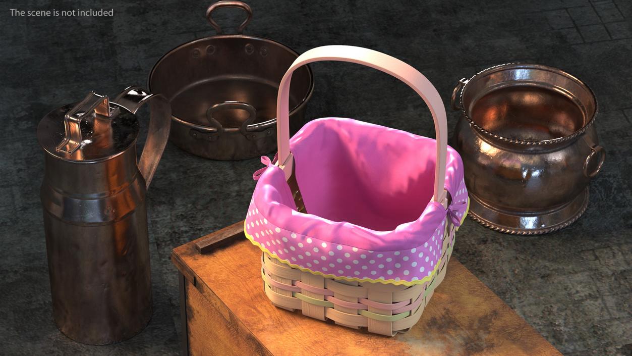 3D Wicker Basket model