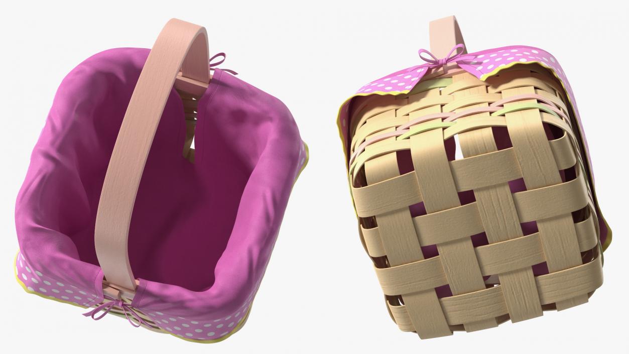 3D Wicker Basket model