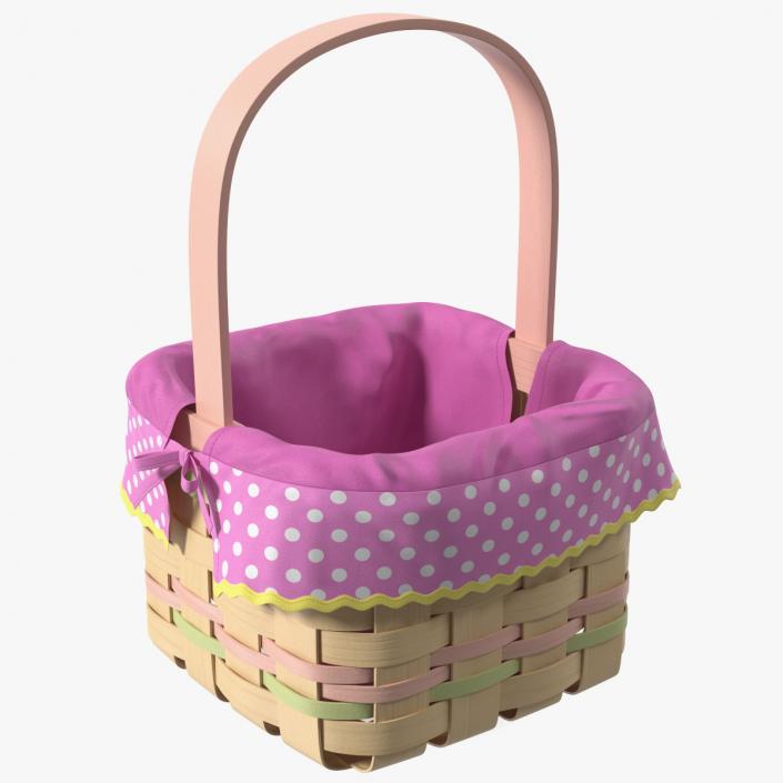 3D Wicker Basket model