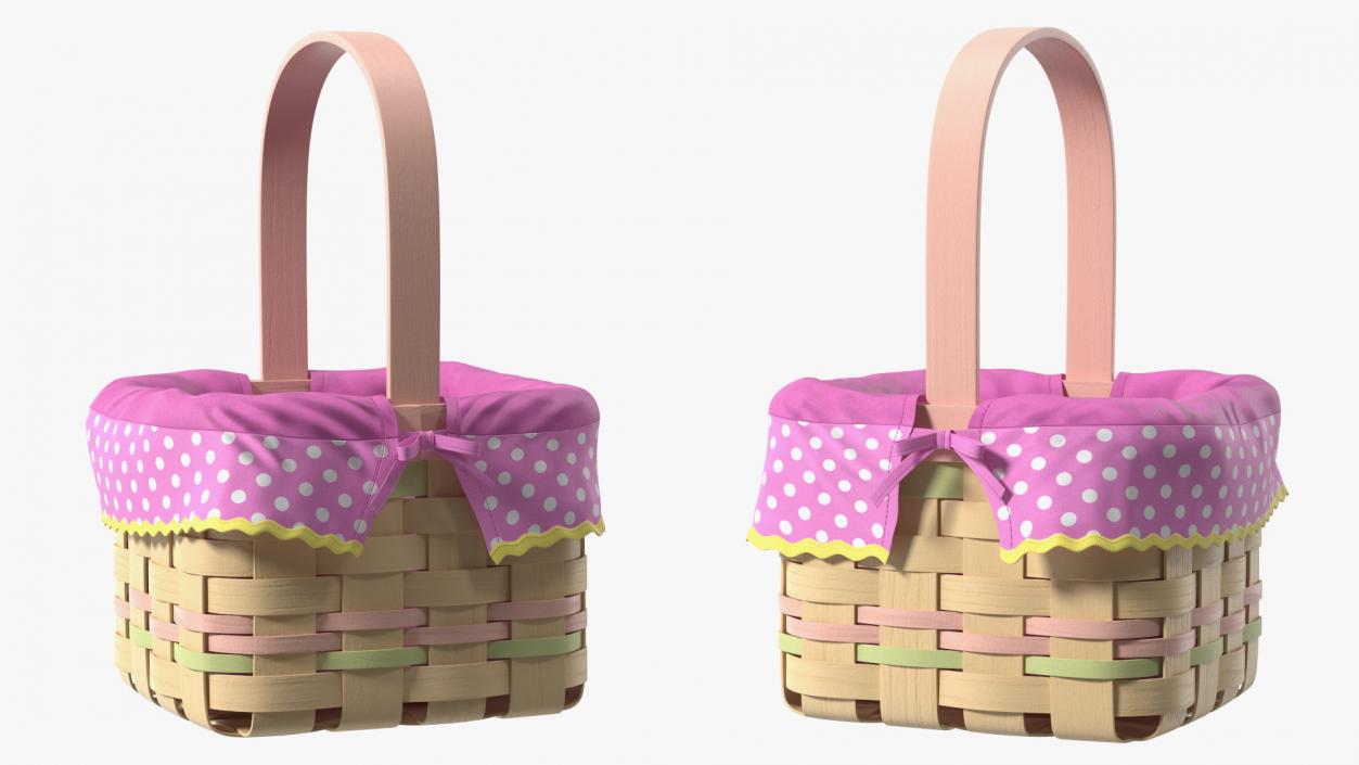 3D Wicker Basket model