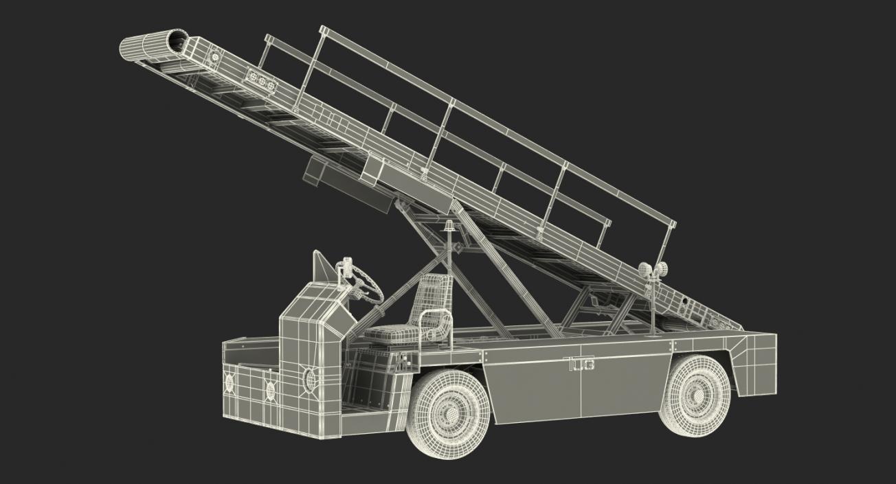 3D model Tug 660 Aircraft Belt Loader Rigged