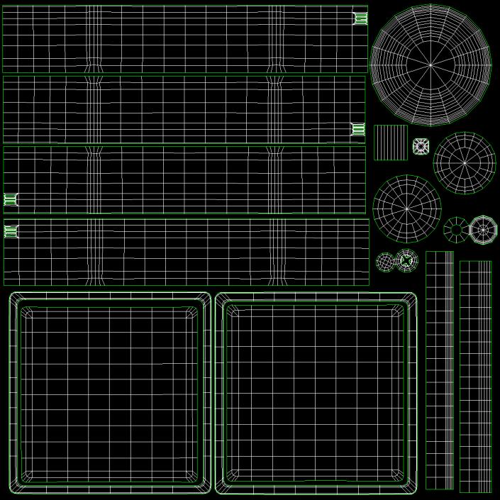 3D model Single Bowl Square Stainless Steel Inset Sink