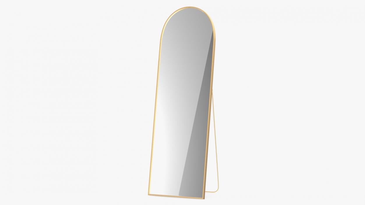 Standing Mirror Golden 3D